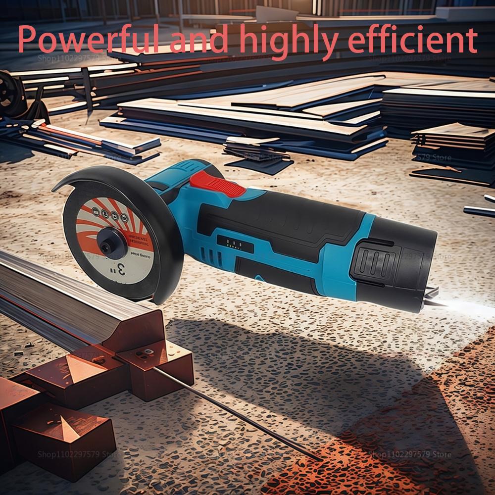 19500RPM 12V Cordless Angle Grinder | Diamond Cutting/Polishing/Grinding | Mini Rechargeable Multi-Function Tool