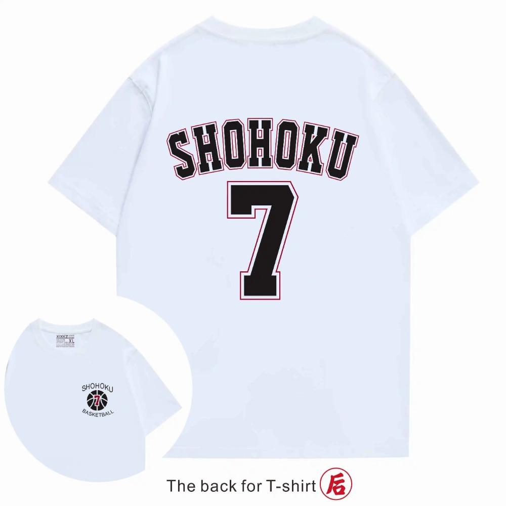 2025 Summer Cotton Slam T-shirt Japanese Anime Harajuku Sports Short Sleeve Top Printed Streetwear Men and Women Couples
