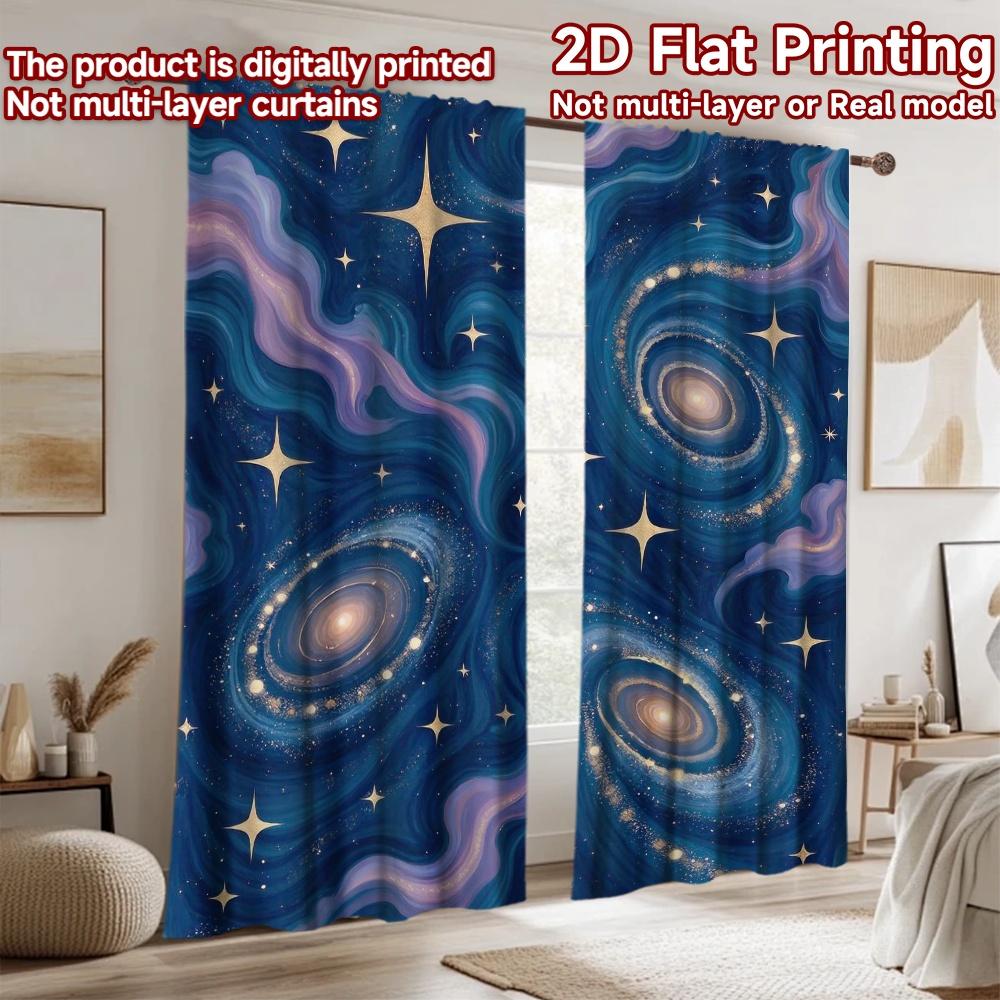 2D flat Photography Backdrop Popular Tapestry Cosmic Swirls and Stars 100% Polyester Family Party Perfect for Holiday
