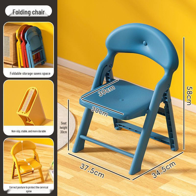 Children's Foldable Backrest Chair - Little Friends Stool