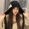 Autumn And Winter Warm Handmade Braid Knitted Hat Trend   Patch Tassel Wool Hat