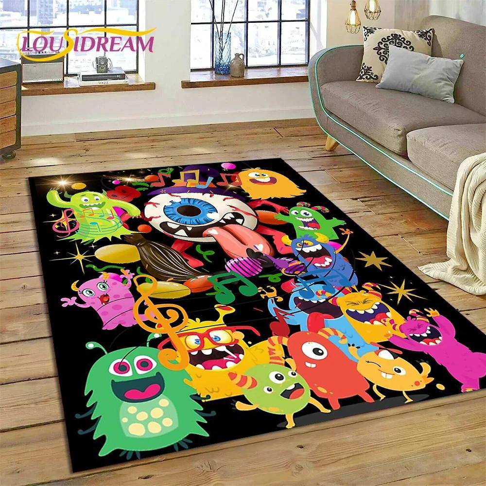 3D Game My Singing Monsters Cartoon Rug Carpet for Living Room Bedroom Home Decor,Floor Mat Non-slip for Sofa  Doormat Gift Kids