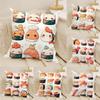 Fun Cute Sushi Pattern Pillow Case Linen Pillow Case Sofa Home Decor Cushion Cover Cushion Cove