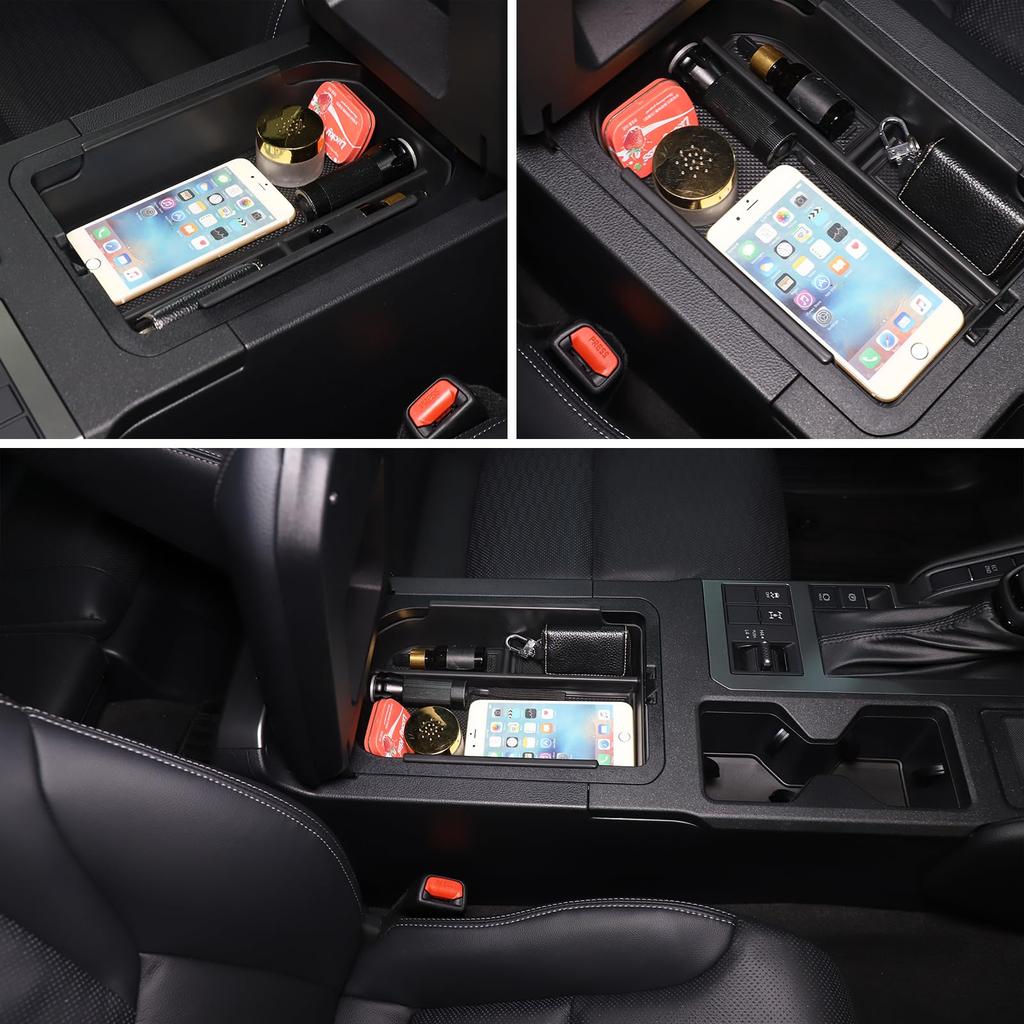 METYOUCAR Toyota Land Cruiser 250 Dedicated Console Box Storage Box Center Console Organizer Storage Box Dashboard Storage Bag with Mat ABS Made Car