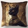 pc D Flat Pillow Not Included Egyptian Cat Goddess Art Cushion Cover Short Plush Ancient Theme Decor Gift Case