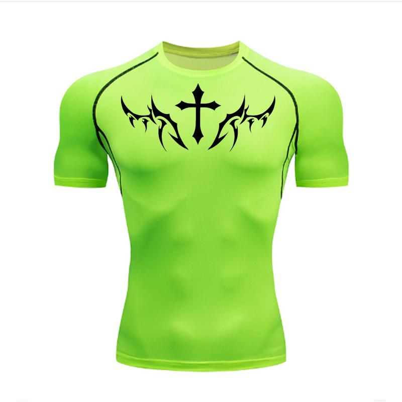 Tight Fitting Men's Sportswear Moisture-Wicking Running And Fitness Quick Drying Summer Top Versatile Minimalist Casual And Fashionable