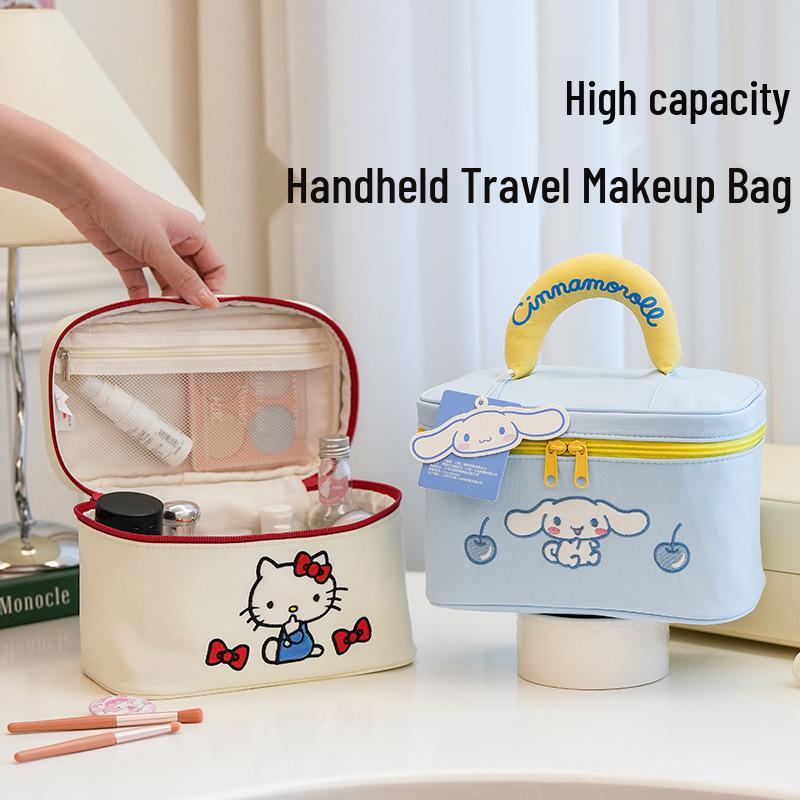 Sanrio 3D Cartoon Handbag: Large Capacity Travel Cosmetic Bag
