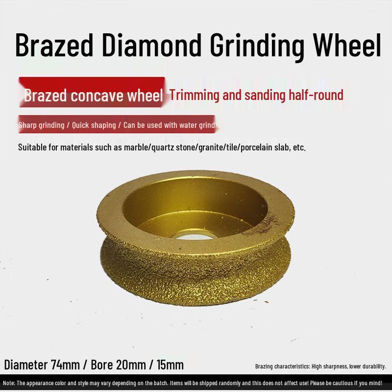 

Diamond Brazed Angle Grinder Concave Wheel for Stone