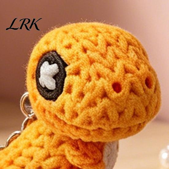 Blue Dinosaur Pendant Keychain Pendant, 3D Printed Mini Unique Gift Knitted Texture Design Keyring for Keys Backpacks Gifts Backpack Charm