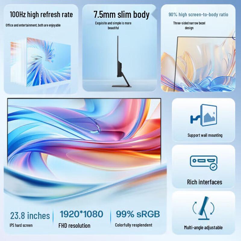 HP S24e StarVision Pro 23.8-inch FHD IPS Monitor CN Plug (adapter Included)