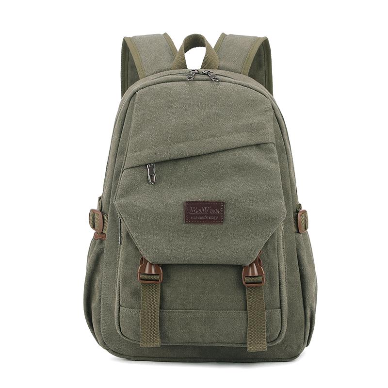 Модный Мужской Большой Холщовый Рюкзак для Студентов - Повседневный, Вместительный Школьный и Дорожный Рюкзак