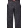 Pevné volné černé selvedge džíny SUP-FW25-177