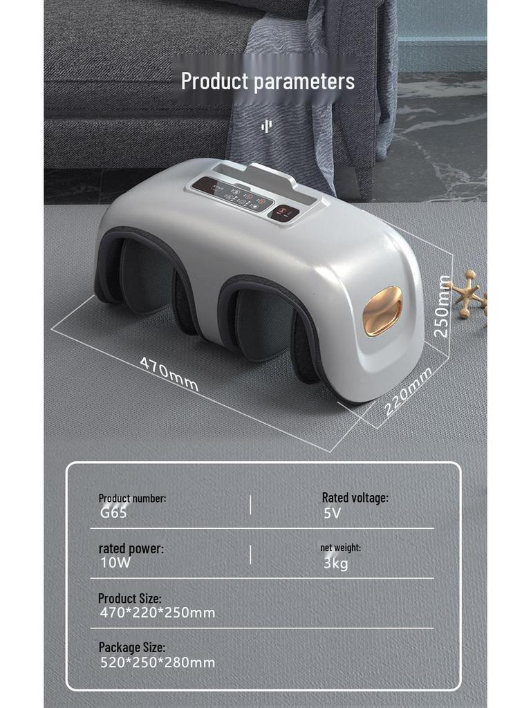 Knee and Foot Massager with Airbag, Remote Control, and Heating for Home Use
