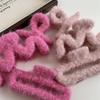 Pink Plush Hairpin Women's Large Shark Clip - Autumn/Winter Edition
