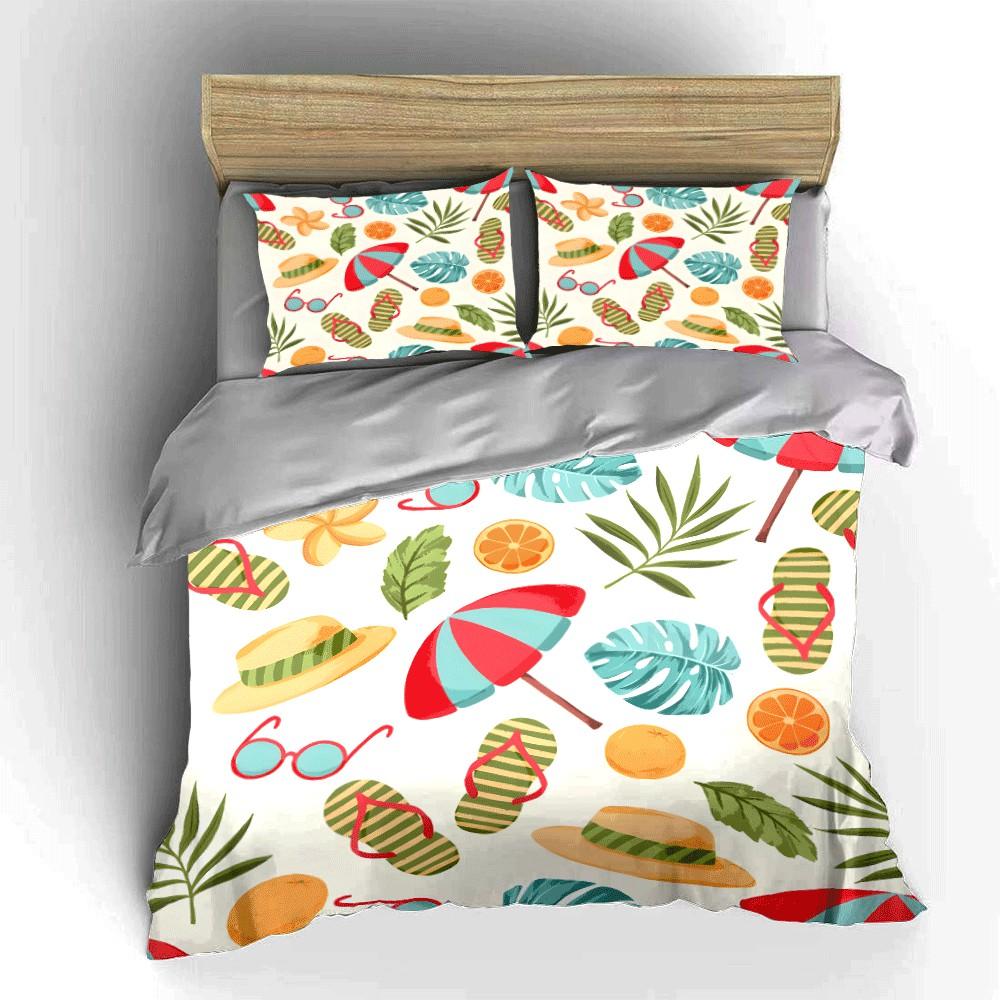 Beach Essentials Set For Summer Exquisite Three-Piece Bedding Set Gift For Kids And Adults