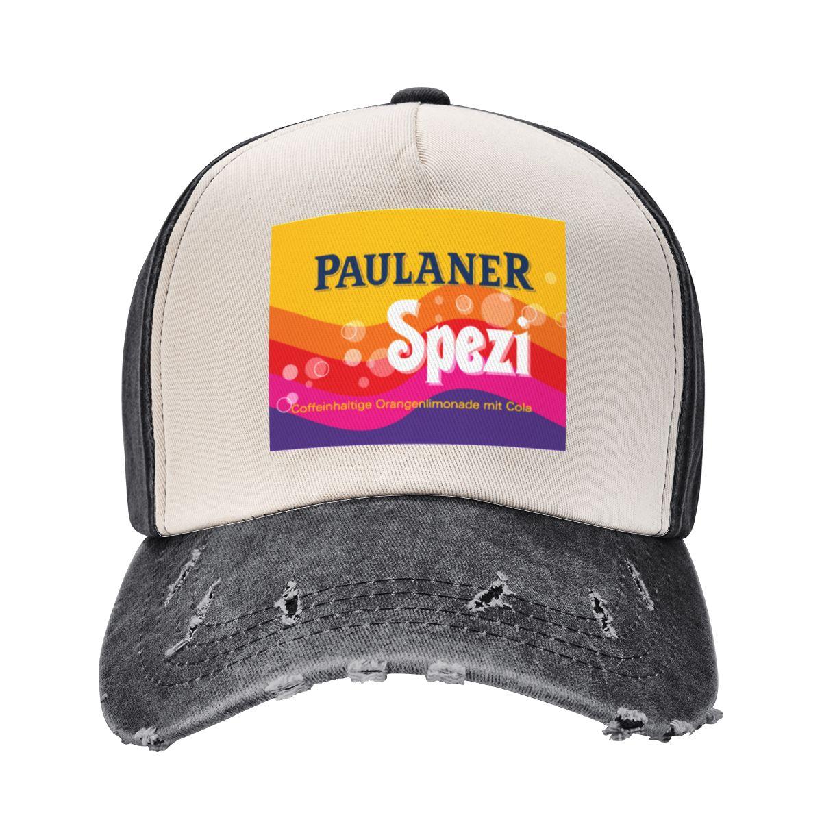

Paulaner Spezi Drink Trucker Шляпы Аксессуары Классическая джинсовая потертая шляпа для папы для женщин унисекс Регулируемая One Size