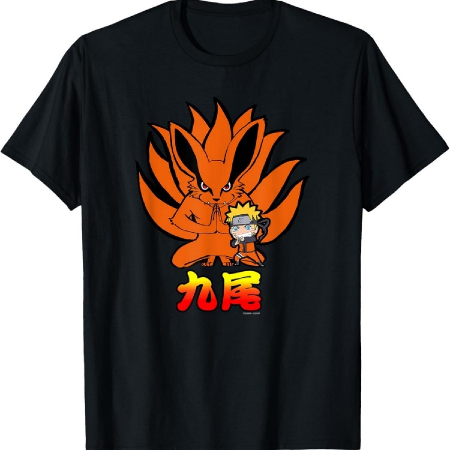 

Ripple Junction x Naruto Shippuden Kurama Nine Tails Chibi T-Shirt XXXXXL чёрный