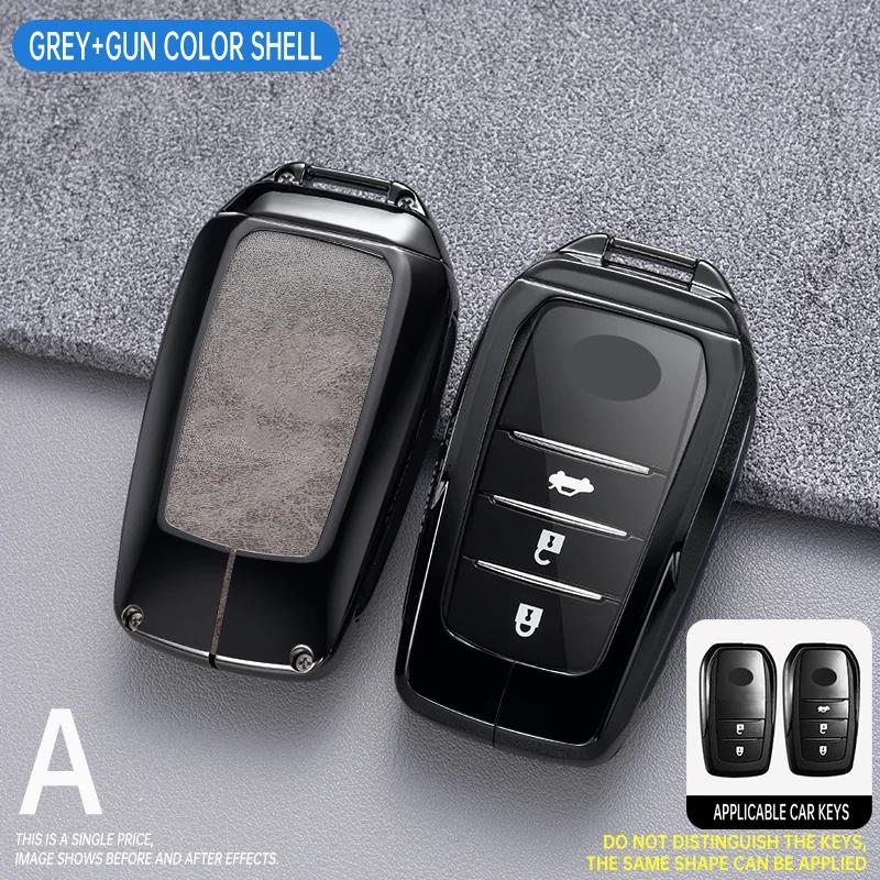 

2/3 Button Car Key Case Cover For Toyota RAV4 HARRIER Hilux Fortuner Land Cruiser Crown Highland Prado Yaris Cross Aygo X 2022 чёрный