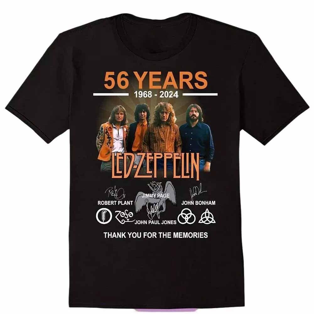 

Led Zeppelin 56 Лет 1968-2024 Спасибо За Воспоминания Футболка Унисекс Футболка S