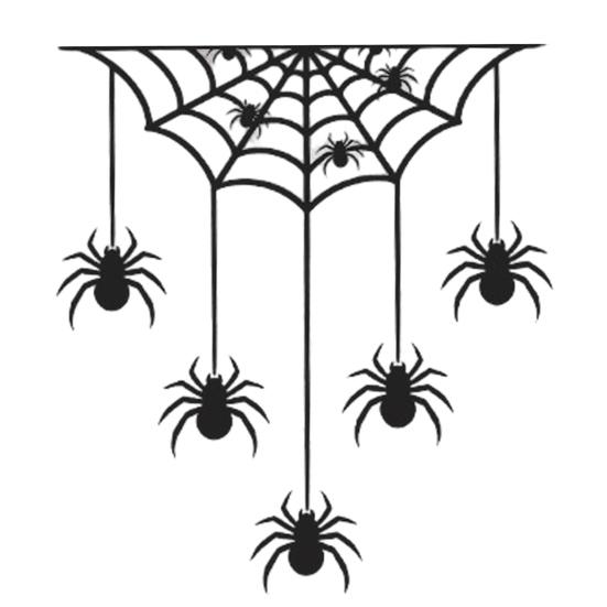 jijijing Halloween Spider Web Light Switch Sticker, Upside Down Decal, Removable Decals, PVC Waterproof Wall Art for Home Bedroom Living Room Entrance