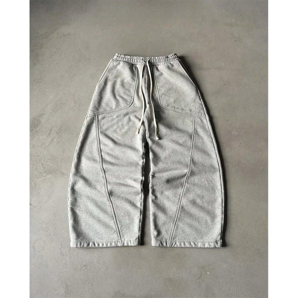 European and American High Street Hip Hop Rap Street Casual Pants Strap Sweatpants Loose Wide Leg Long Pants
