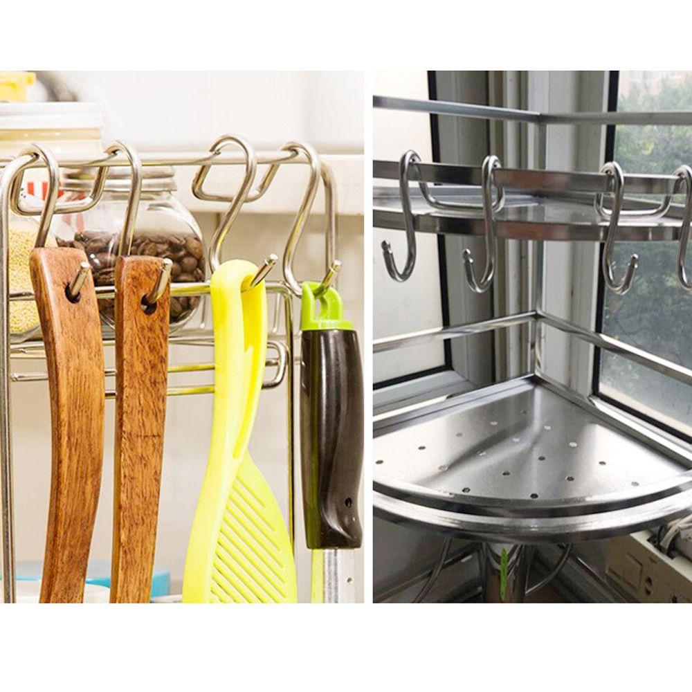 Household Holder Stainless Steel Double S Shaped Hook Storage Rack Hanger Clasps Hooks