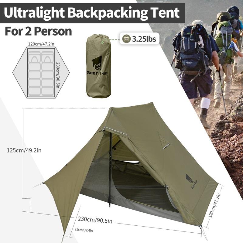 Storm-Resistant Breathable Double Tent - Lightweight Portable Shelter for Hiking Mountaineering Camping