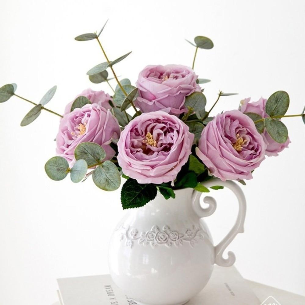 Realistic Simulated Rose Lifelike Texture Artificial Flowers Silk Rose  for Bridal Bouquets