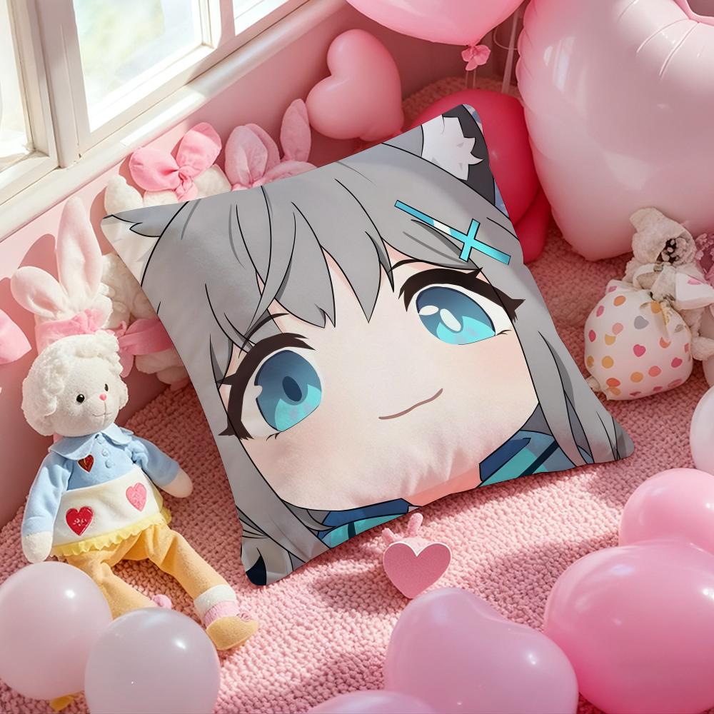 Anime Blue Archive Kawaii Girl Cushion Cover Pattern Printed Pillowcase for Living Room Sofa Cushion Cover & Bedroom Decor