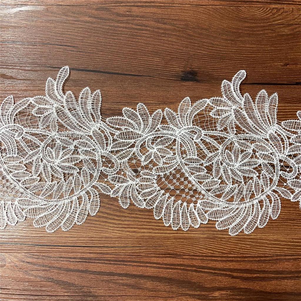 Neue Blatt Hohl Fischlinie Spitze Besatz: Handgefertigtes DIY-Hochzeitskleid, Kleid & Schleier Dekoration Zubehör
