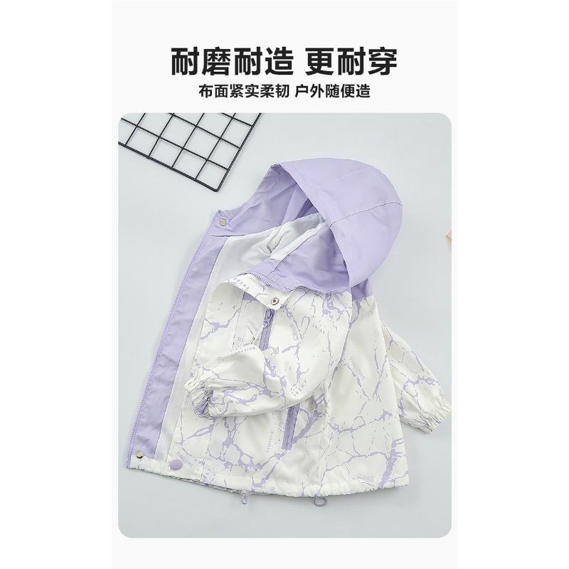 Girls Kids Thickened Windproof Warm Colorblock Fashion Outdoor Jacket