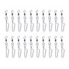 50pcs/ Stainless Steel Fishing Connector 8-word ring connector Rolling Snap Swivels Fishing Tackle Lure Tool