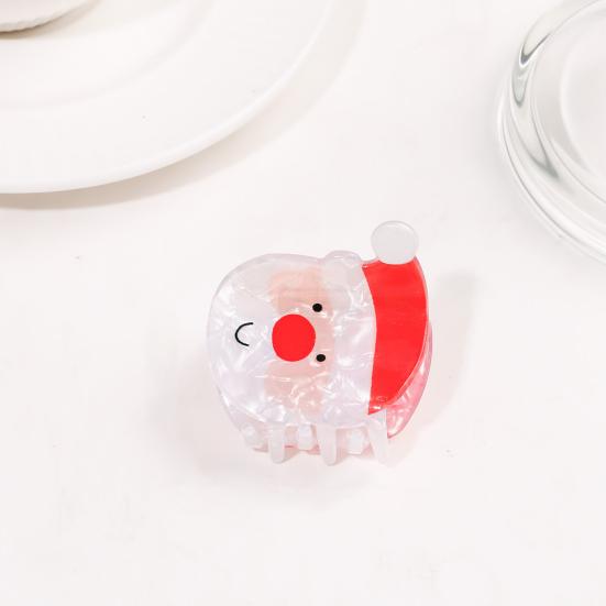 Strong Grip Hair Claw Christmas Themed Hair Clip Christmas Tree Gingerbread Man Snowflake Pattern