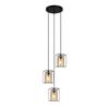 Lampa Wisząca KALULA PND-78901-3A-BK+AMB Italux