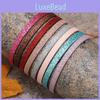 Colorful Sparkly Pu Leather Handmade Pullable Women's Bracelet Simple And Artistic European And American Style