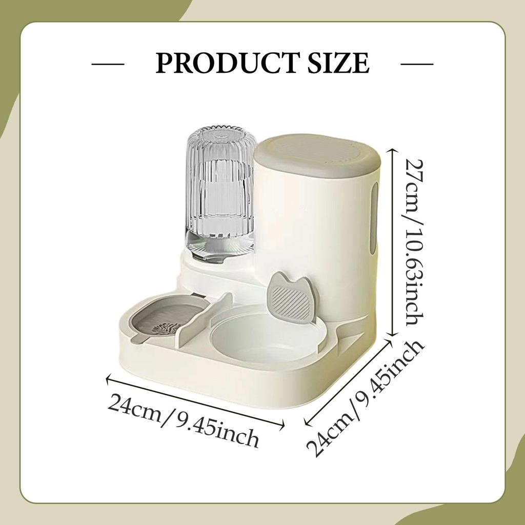 And Water Dispenser,Removable,Compact,Feeding Station Dog Bowl Automatic Pet Feeder Food Feed for Kitten