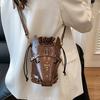 Funny Shoulder Bag Vintage Style Creative Horse Head Mask Bucket Bag Unique Niche Single Shoulder Crossbody Bag for Women