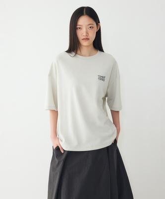 STUDIO TOMBOY Lettering Graphic T-Shirt_Light Gray 91F6222785