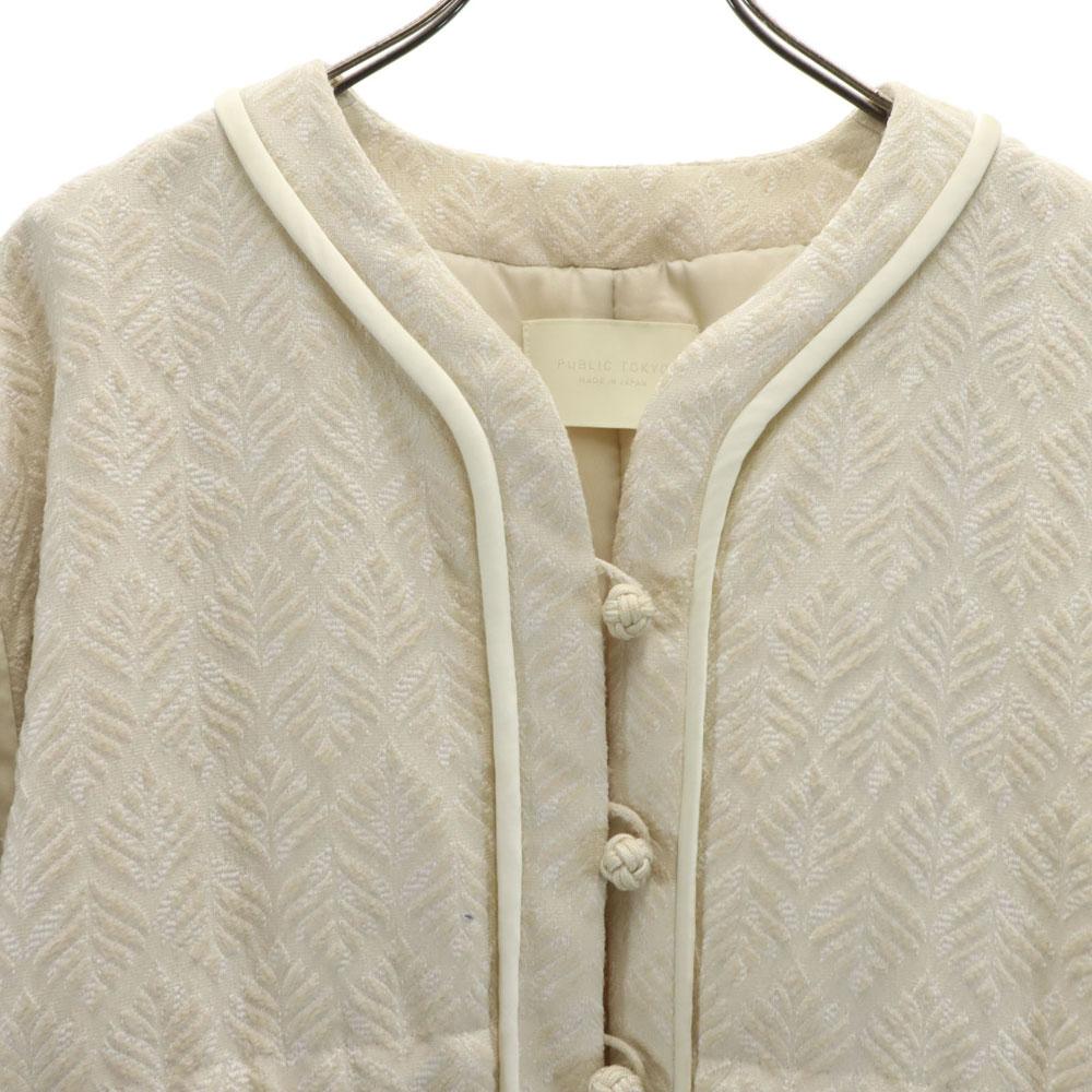 PUBLIC TOKYO made in Japan Leaf Pattern No color Batting jacket FREE Women Used