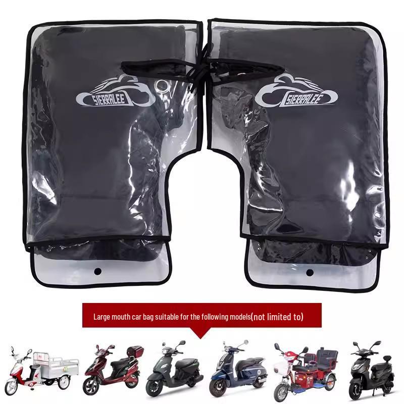 Vylepšené zimní rukavice na řídítka motocyklu a skútru pro ochranu před chladem