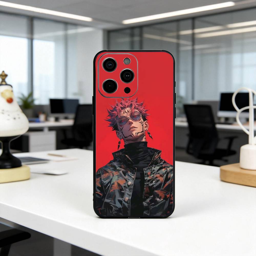 Jujut-su R-Ryomen S-Sukuna Kaisen-RS Phone Case For iPhone 17, 16,15,14,13,12,11 Plus,Pro Max, Others Soft Black Cover