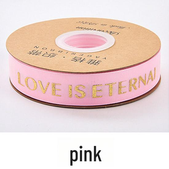 Gold-stamped Polyester Gift Ribbon Bow for Cakes & Floral Packaging