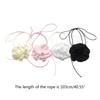 Flower Collar Choker Necklace Soft Fabric Flower Choker Tie Fabric Flower Chokers Cloth Accessories for Women Teen Girls