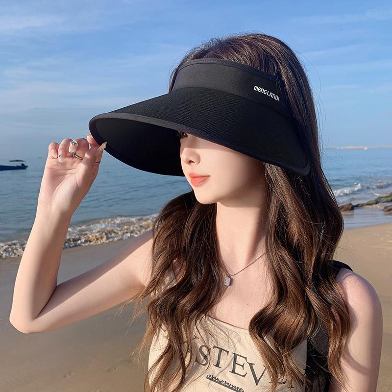 UPF50 + Sun Protection Hat Women's Summer UV Protection Hat Big Brim Ice Silk Sun Hat Empty Top Uv Sun Hat