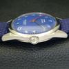 VINTAGE HMT JANATA HAND-WINDING INDIAN MENS ARABIC BLUE DIAL WATCH A700323-5 R202-a700323