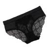 Mid Waist Sexy Lace Triangle Pantie Transparent Seamless Elastic Wide Waist Underwear Women's Triangle Panties