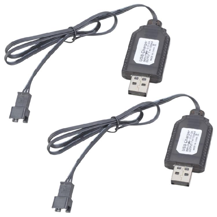 7.4V Battery USB Charger Cable for Car and Drones with SM2.0 3P 4P XH 3P Port Connectors