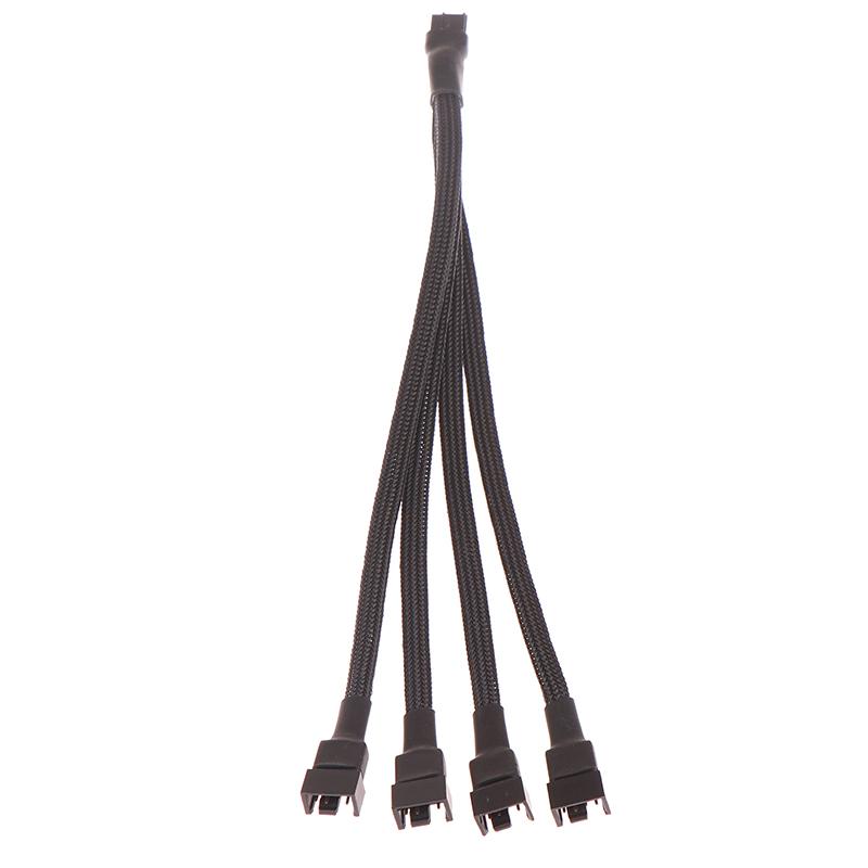 1Pc ventilátorový splitter kabel 4pinový adaptérový kabel 1 až 1 2 3 4 Počítačový CPU Ventilátor Splitter PC ventilátor Prodlužovací napájecí kabel Příslušenství