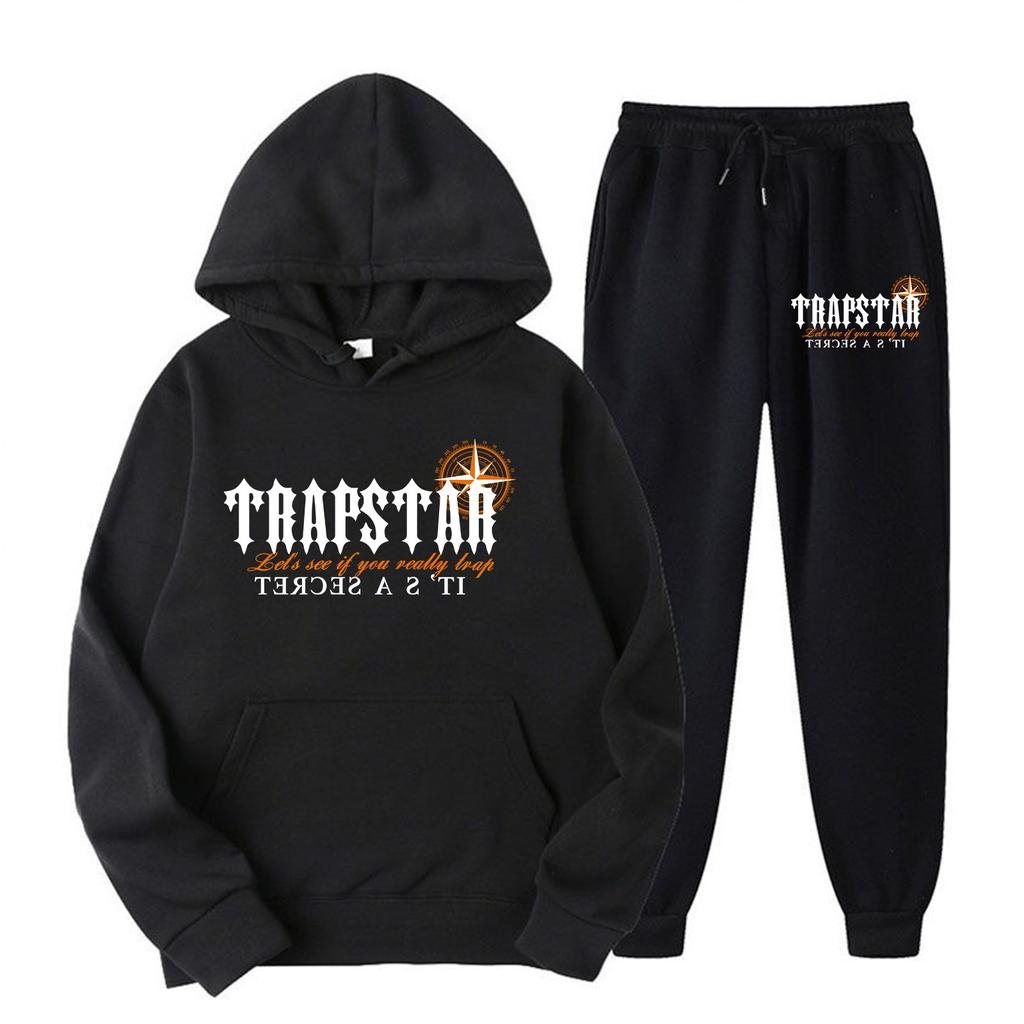 Women's Hooded Athletic Tracksuit Unisex Two-Piece Running Clothing Long Sleeve Pullover Hoodie Sweatshirt + Track Pants Set