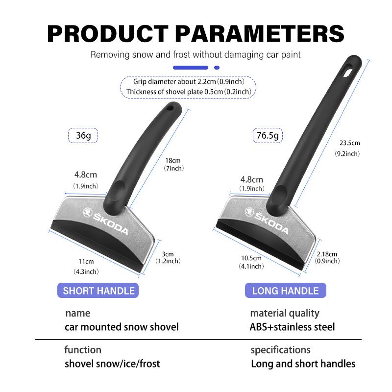 PBMN1 Car Snow Brush Cleaning Shovel Glass Ice Scrapers Tool Accessories For Skoda Kodiaq Octavia 2 3 Rapid Karoq Fabia Kamiq Superb